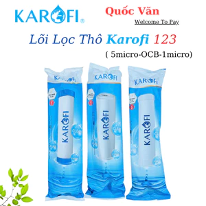 Lõi lọc nước KAROFI Chính Hãng 100% - Bộ 3 Lõi 1-2-3