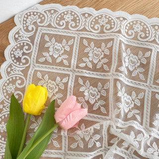 Khăn trải bàn ren hoa decor nhiều kích cỡ phù hợp bàn tròn, vuông, chữ nhật