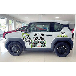 Tem 2 bên Sườn Xe Ô Tô VF3 GẤU PANDA, decal ô tô