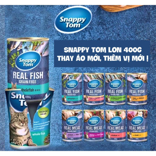 [400g] Pate Snappy Tom Lon 400G Dạng Hộp Cá Thật Cho Mèo Dạng Nguyên Miếng, Sốt, Nhuyễn