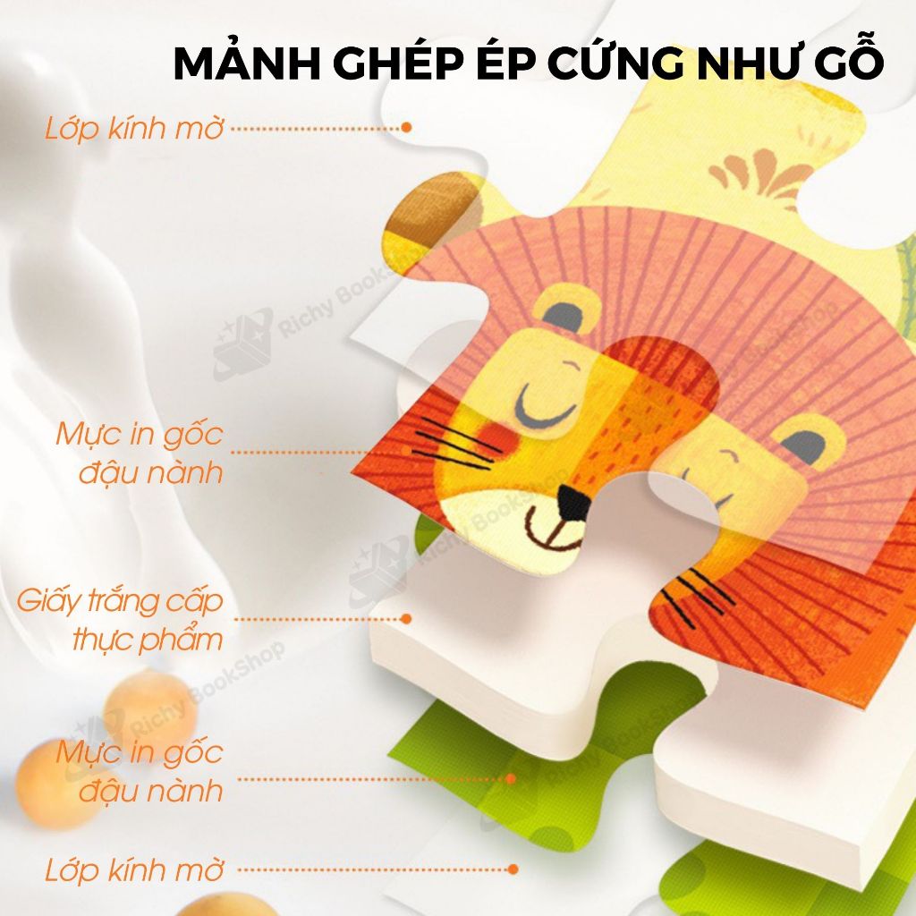 Xếp Hình cho bé ghép hình Mideer puzzles Level Up 8 cấp độ