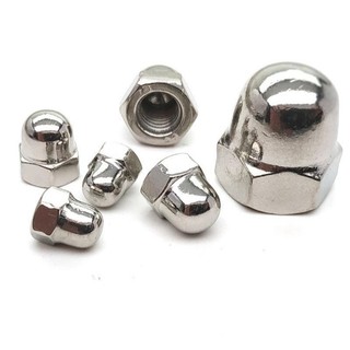 (inox304)10 cái M4-M16 Đai ốc mũ, ecu mũ inox304 M4-M16