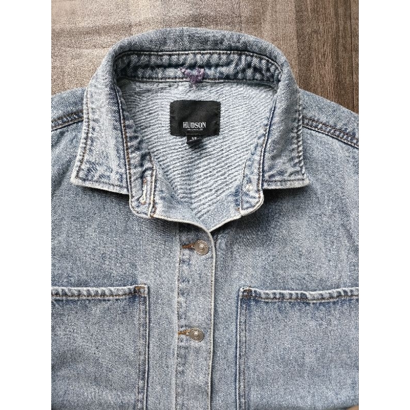 (Sale) Áo khoác sơmi denim/jean nữ Hudson* bigsize - Cambo dư xịn