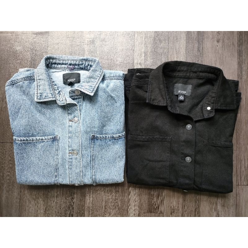 (Sale) Áo khoác sơmi denim/jean nữ Hudson* bigsize - Cambo dư xịn