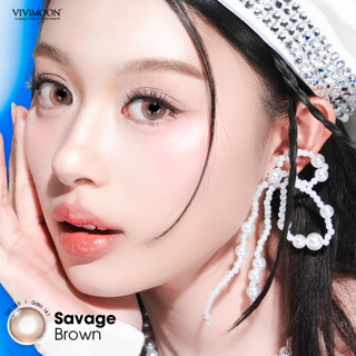 [Giá 1 chiếc - 1 bên mắt] Kính áp tròng VIVIMOON EYECONIC lens cận cho mắt thở giãn tròng to Y2K 14.5mm, lens 06 tháng
