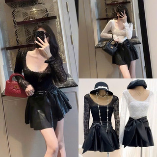 Áo REN Lưới CỔ U TRƠN Nữ Thời Trang Ôm-Áo Lưới Mỏng SEXY HÓT GIRL