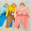 ĐỒ BỘ DÀI THUN LẠNH cho bé 6 - 16kg, Phối Họa Tiết Hoạt Hình, Vải Mềm Mát Mỏng Nhẹ - D07