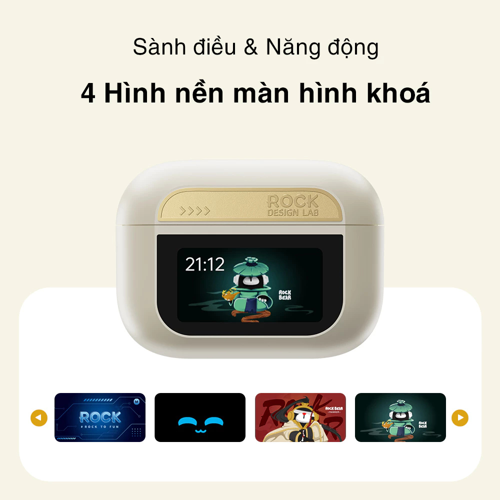 Ảnh Tai nghe bluetooth không dây nhét tai chống ồn chủ động ANC Rockspace A5 pro TWS có mic BH 12 tháng 3