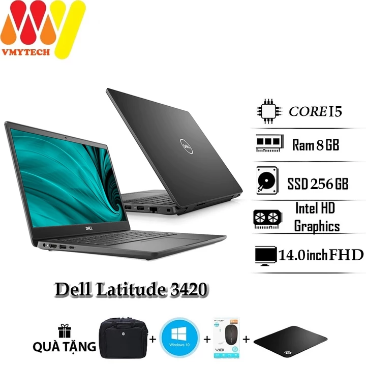 Dell Latitude 3420, Dell E3420 Core i5-1135G7, Ram 8GB, SSD 256GB, 14inch FHD, laptop giá rẻ cao cấp