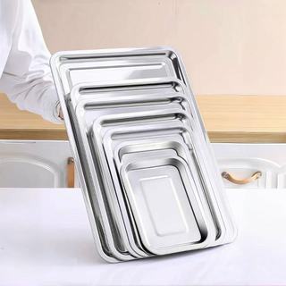 Khay inox 60-40-2 đựng thức ăn đáy sâu 4.8cm/ cạn 2cm Chubby Chef dùng làm mâm cơm khay nướng bánh khay inox cao dài