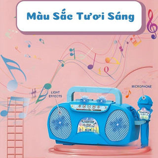 Đồ Chơi Loa Hát Karaoke Kèm Mic Kuromi Có Đèn, Kết Nối Với Điện Thoại Qua Rack 3.5 Tiện Lợi- Đồ Chơi Thông Minh Cho Bé