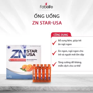 Ống Uống Zn StarUSA Fobe Bổ Sung Kẽm Và Khoáng Chất Giúp Ăn Ngủ Ngon, Tăng Cường Đề Kháng N1