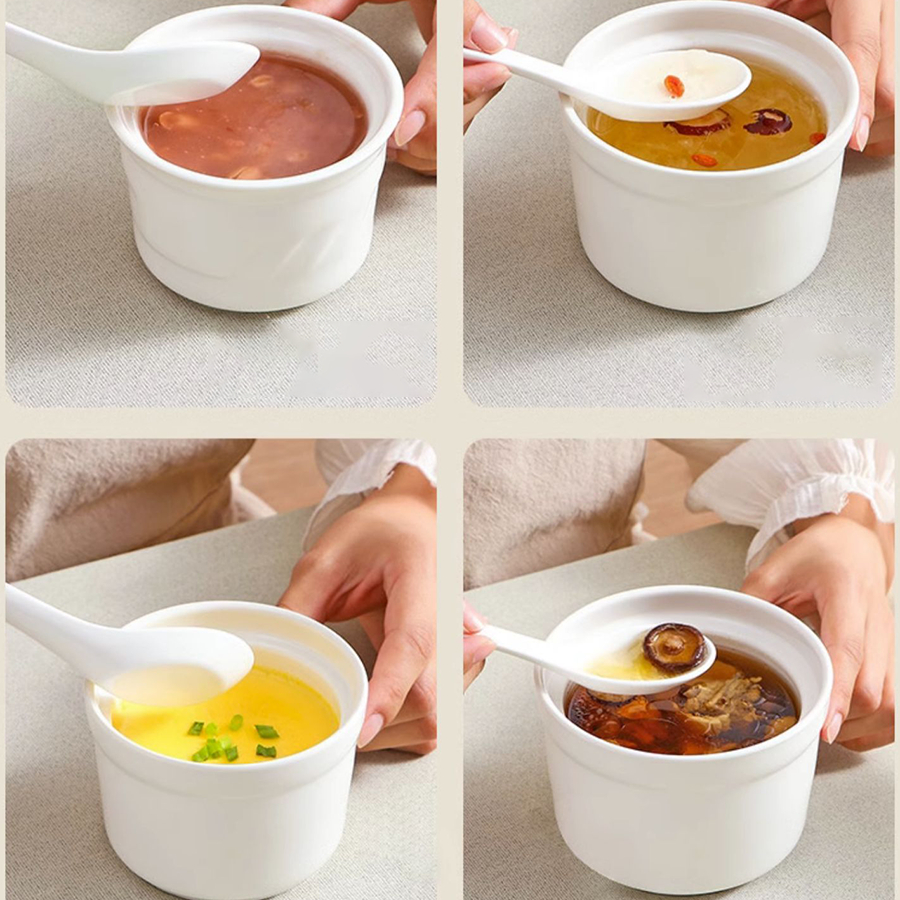 [Bảo Hành Bể Vỡ] Thố Sứ, Hũ Sứ Chưng Yến, Đựng Soup, Bát Có Nắp HUSU001