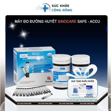 Que thử đường huyết Safe-Accu và Kim lấy máu Soft (sinocare)