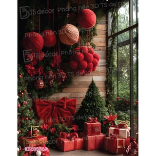 Phông Nền Giáng Sinh, Noel Livestream Chụp Ảnh 3D 5D Thời Trang dễ đồ ngủ, pijama, mỹ phẩm hút mắt