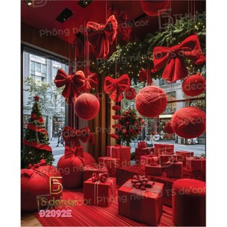 Phông Nền Giáng Sinh, Noel Livestream Chụp Ảnh 3D 5D Thời Trang dễ đồ ngủ, pijama, mỹ phẩm hút mắt