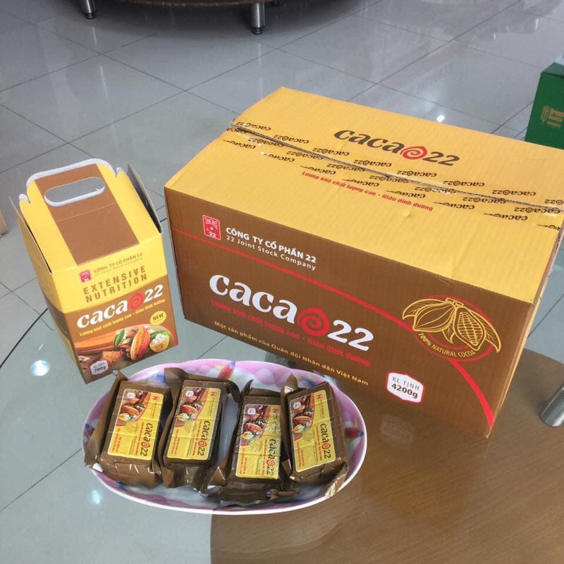 Lương khô Cacao 700g ( hộp 10 phong)