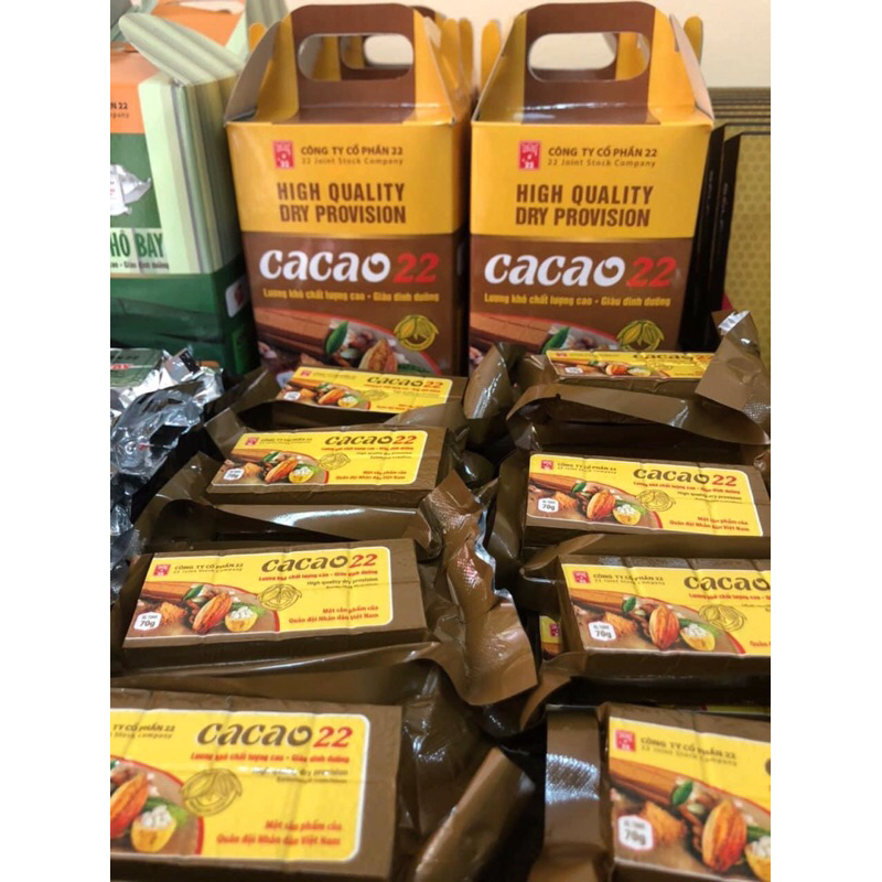Lương khô Cacao 700g ( hộp 10 phong)