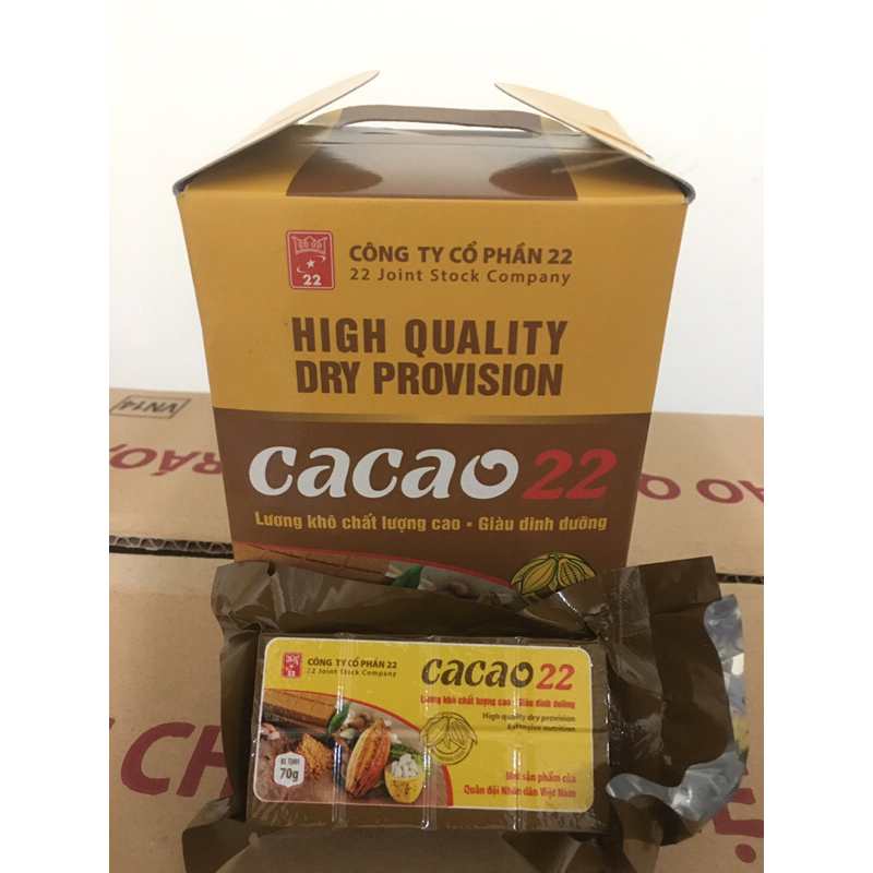 Lương khô Cacao 700g ( hộp 10 phong)