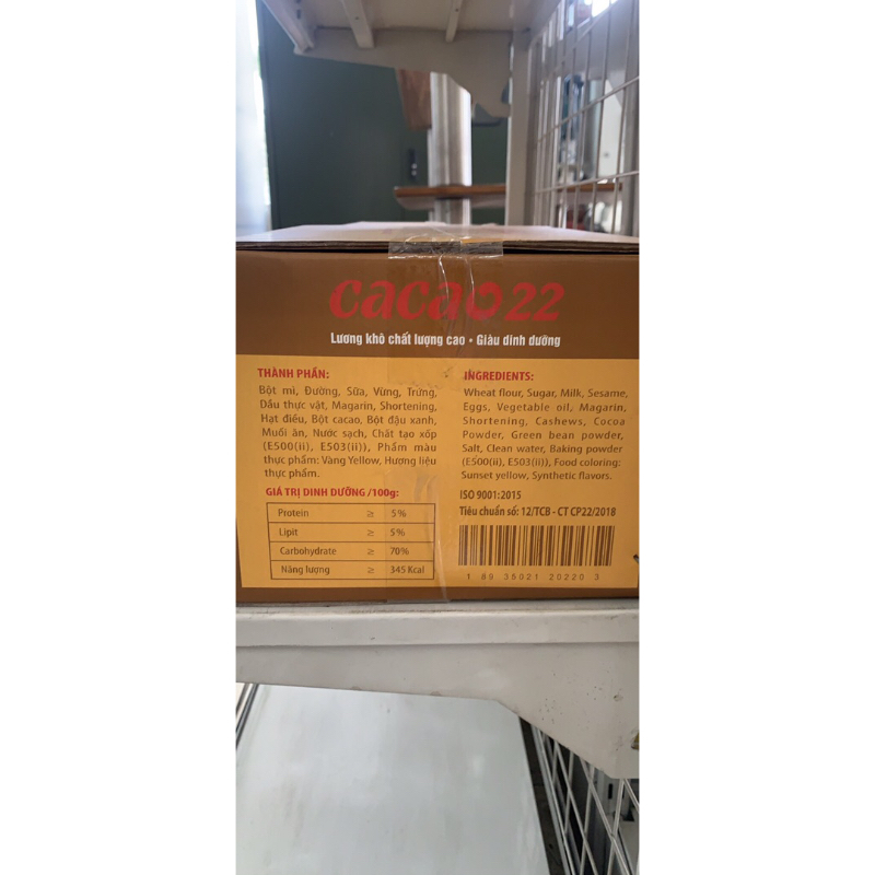 Lương khô Cacao 700g ( hộp 10 phong)