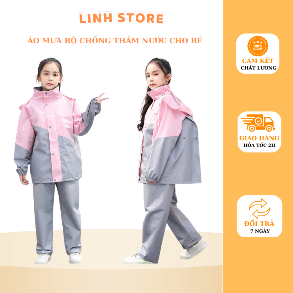 Bộ Áo Mưa Chống Thấm Nước Tiện Dụng Cho Bé