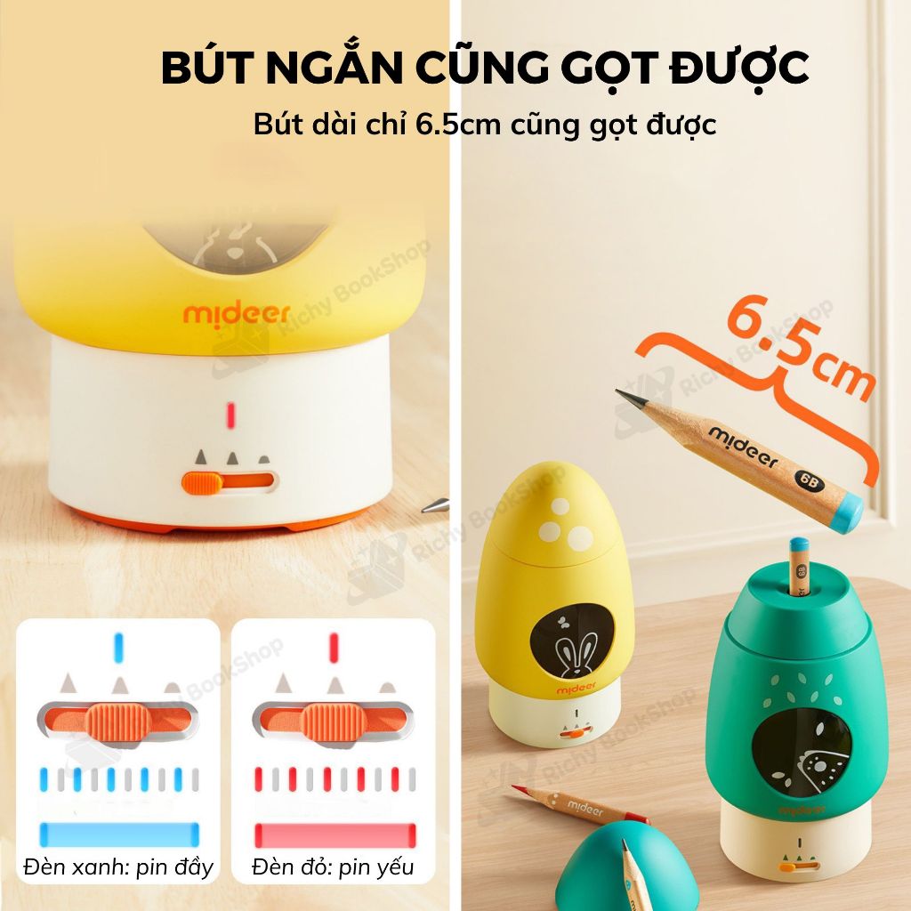 Gọt bút chì tự động bằng điện Mideer Automtic Pencil Sharpener MD6221