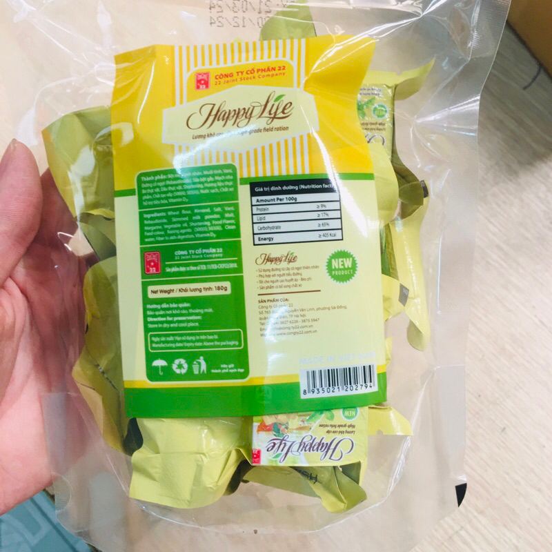 Lương khô Happy life mini 180g ăn kiêng tiểu đường(12 viên)