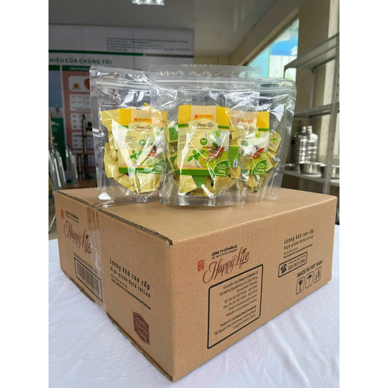 Lương khô Happy life mini 180g ăn kiêng tiểu đường(12 viên)