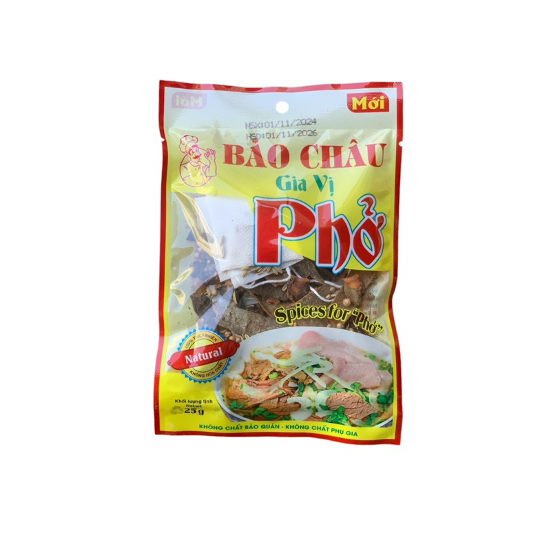 combo 5 gói gia vị phở bảo châu có túi lọc