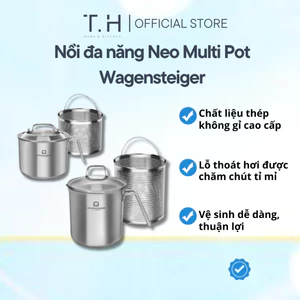 Nồi đa năng nội địa Hàn Neo Multi Pot Wagensteiger, thép không gỉ cao cấp, đi kèm lưới lọc tiện lợi