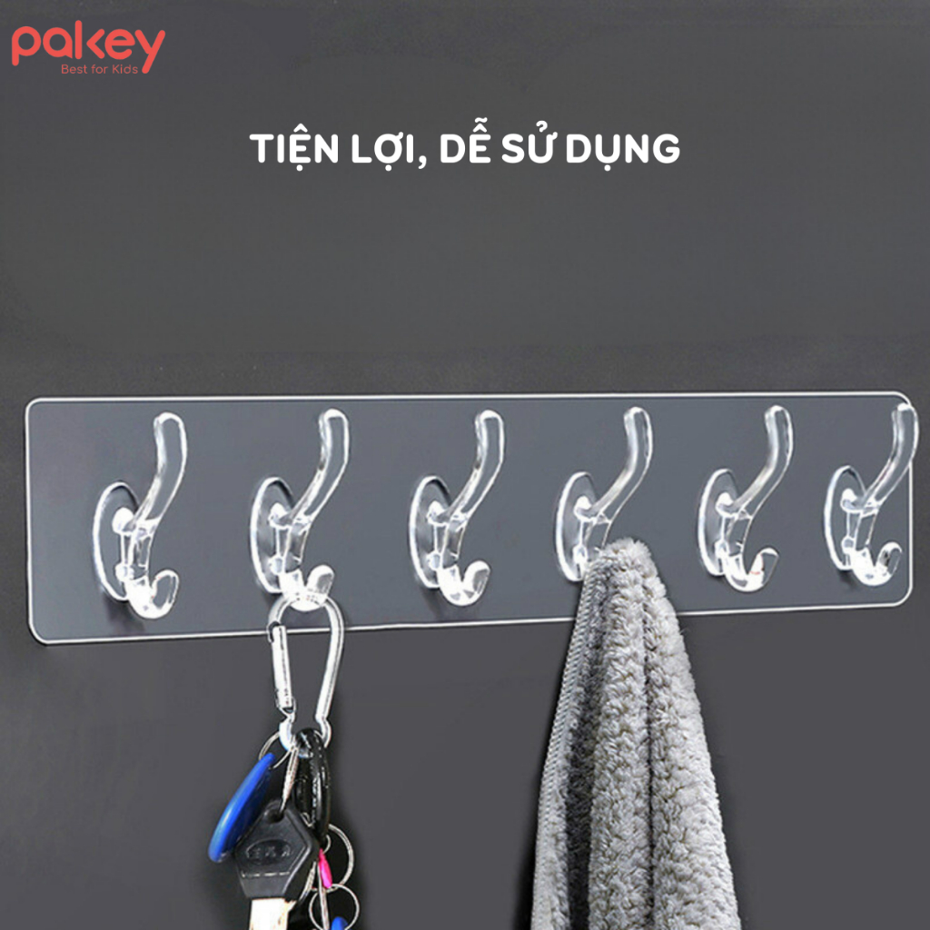 [QUÀ TẶNG KO BÁN] Miếng Dán Tường Treo Quần Áo, Móc Dán Tường Trong Suốt Treo Đồ Tiện Lợi Chắc Chắn