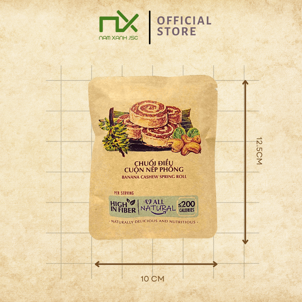 Ảnh Nam Xanh Chuối điều cuộn nếp phồng túi 40g 3