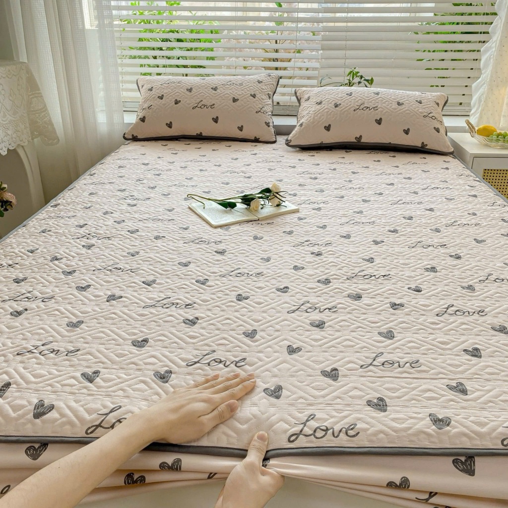 BỘ GA GỐI ĐŨI TRẦN BÔNG HOA VĂN SANG XỊN MỊN , BỘ GA GỐI 3 MÓN ĐŨI TRẦN BÔNG CỰC ĐẸP