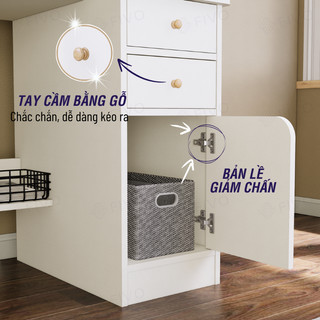 [TRẢ GÓP 0%] Bộ Bàn Ghế Học Tập, Làm Việc Gỗ Kết Hợp Kệ Sách Đa Năng FIVO FD05, Nhiều Ngăn Kệ, Kích Thước Cao 150cm
