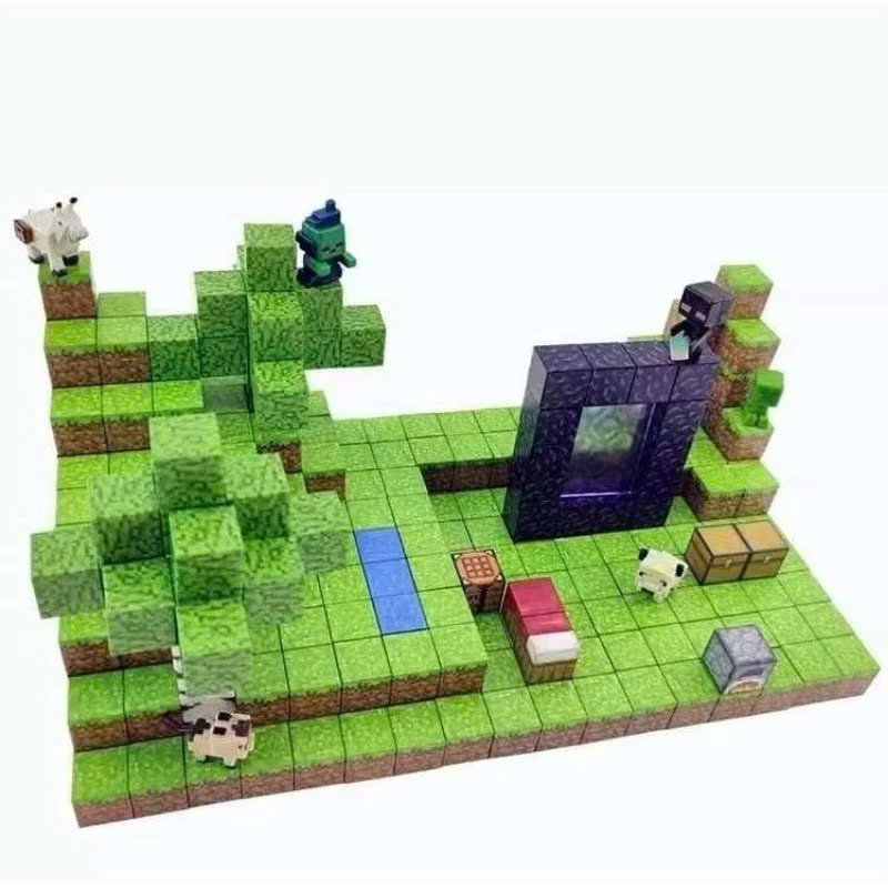 Mô Hình Lắp Ráp Minecraft Từ Các Khối Nam Châm Block Minecraft Nam Châm ...
