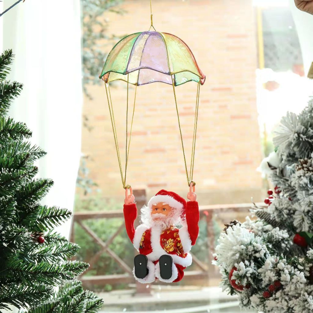 Ông Già Noel Leo Dây Nhảy Dù Có Đèn Nhạc Noel Qùa Tặng Trang Trí Giáng Sinh Hot Trend - PUPU HOUSE