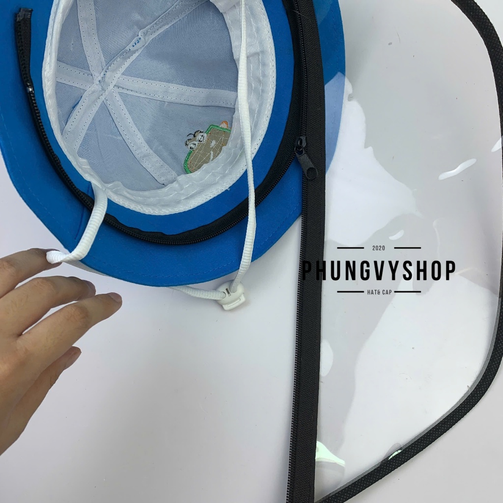 Bé 2-4Tuổi_Mũ chống giọt bắn chắn gió bụi mưa bucket tai bèo vành trẻ em phungvyshop-nón /Bo "KIẾNG" Khủng Long Đang Đi/