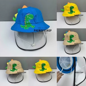Bé 2-4Tuổi_Mũ chống giọt bắn chắn gió bụi mưa bucket tai bèo vành trẻ em phungvyshop-nón /Bo "KIẾNG" Khủng Long Đang Đi/