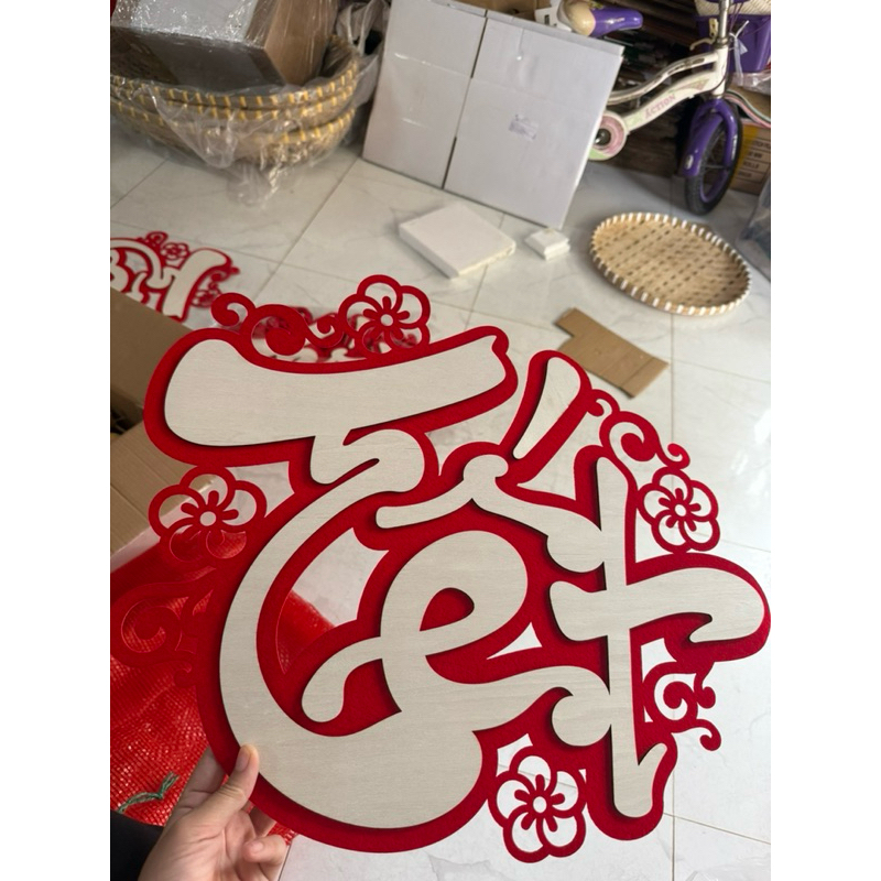 Chữ Tết ALU 50 cm Trang trí lên mành tre. chữ alu | Shopee Việt Nam