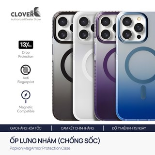 Ốp Lưng Nhám Mờ Cho iPhone 17 Pro Max Popkon Vòng Từ Tính Chống Bám Vân Tay