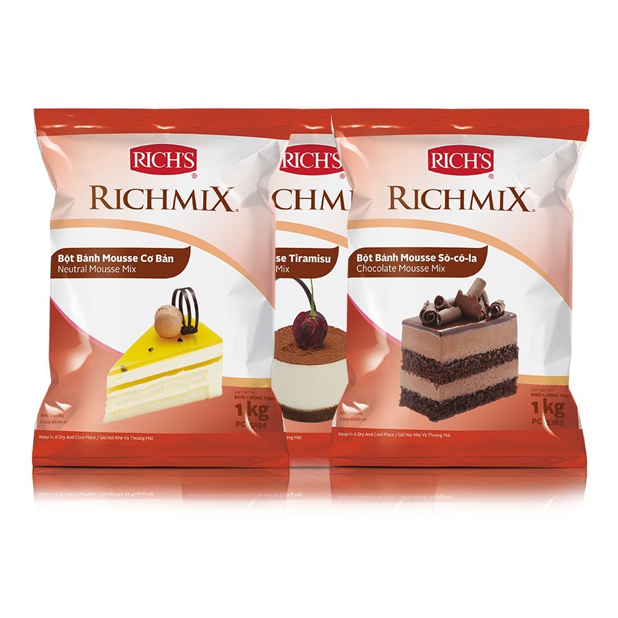 Giá Sale Bột bánh mousse Rich các loại gói 1Kg | Shopee Việt Nam