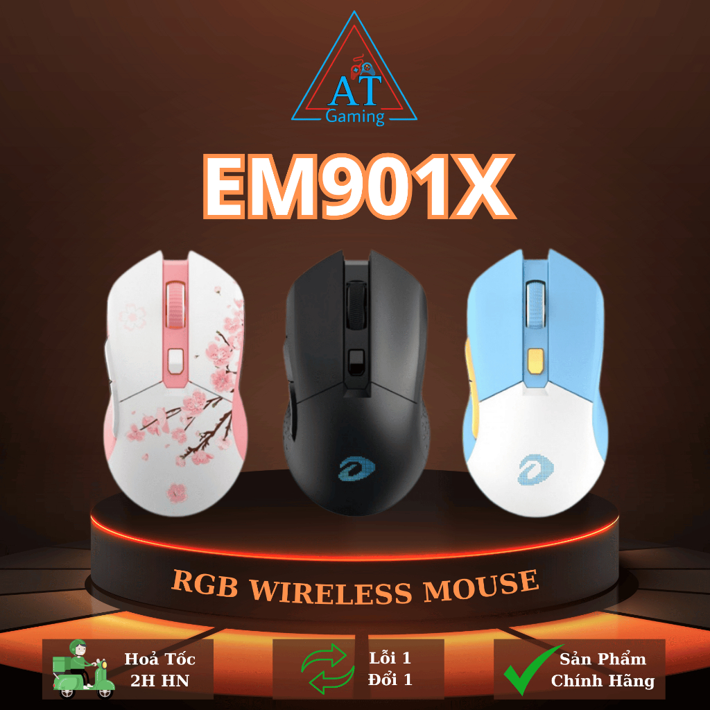 Chuột không dây Gaming DAREU EM901X RGB (BLACK / PINK / BLUE-WHITE ...