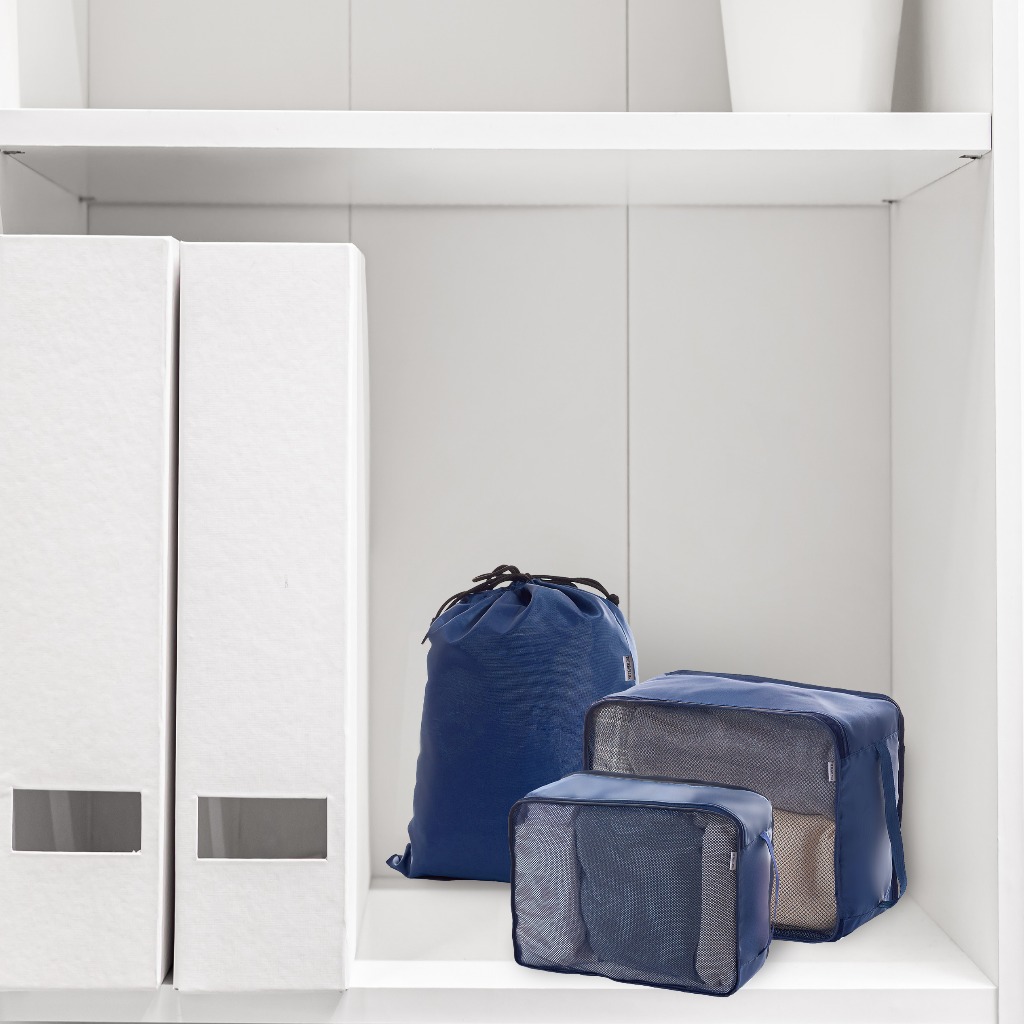 Ảnh Túi phân loại hành lý MIAvn The Travel Star Foldable Travel Set 3in1 M Navy Du Lịch Tiện Lợi 1