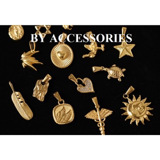 Mặt dây chuyền titan nam nữ unisex nhiều kiểu mạ vàng không gỉ 03 BY ACCESSORIES