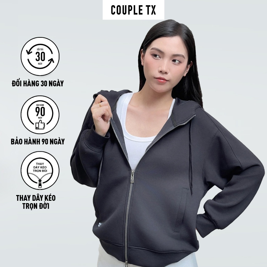 Ảnh Áo Khoác Chống Nắng Nữ Couple TX Thun 2 Da Dây Kéo 2 Đầu WOK 2059 3