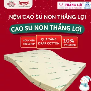Nệm Cao Su Non Thắng Lợi Chính Hãng - Êm Ái - Đàn Hồi - Nâng Đỡ Cơ Thể - BH Xẹp Lún 15 năm - Tặng Ga Cotton