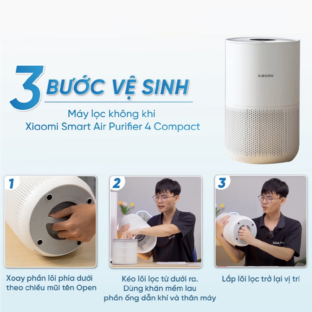 Ảnh Máy lọc không khí Xiaomi Smart Air Purifier 4 Compact BHR5860EU/ Lõi lọc không khí BHR5861GL 1
