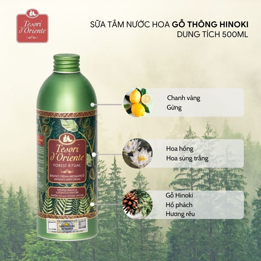 Ảnh Combo Sữa tắm Tesori 500ml & Dầu gội Milanogica 355ml hương nước hoa 3