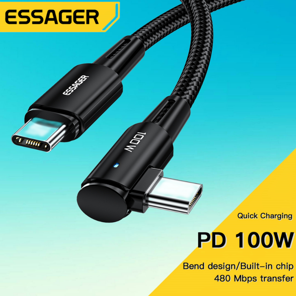 Essager Cáp sạc nhanh 60W Loại C đến Loại C Cáp sạc nhanh USB C sang USB C QC4.0 PD30W cho Xiaomi 10 Pro Huawei
