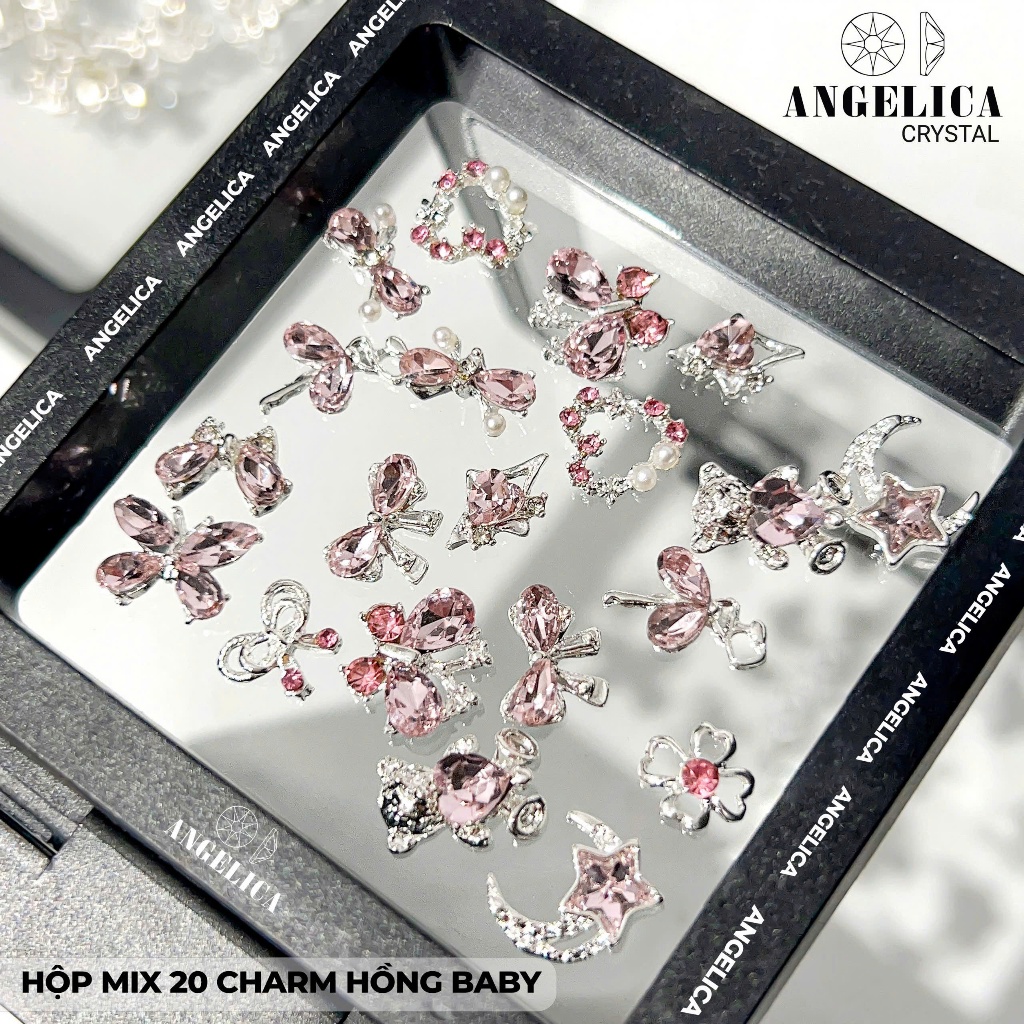 Hộp Mix 20 Charm Kiểu Dáng Siêu Xinh ANGELICA - Trang Trí Móng Tay